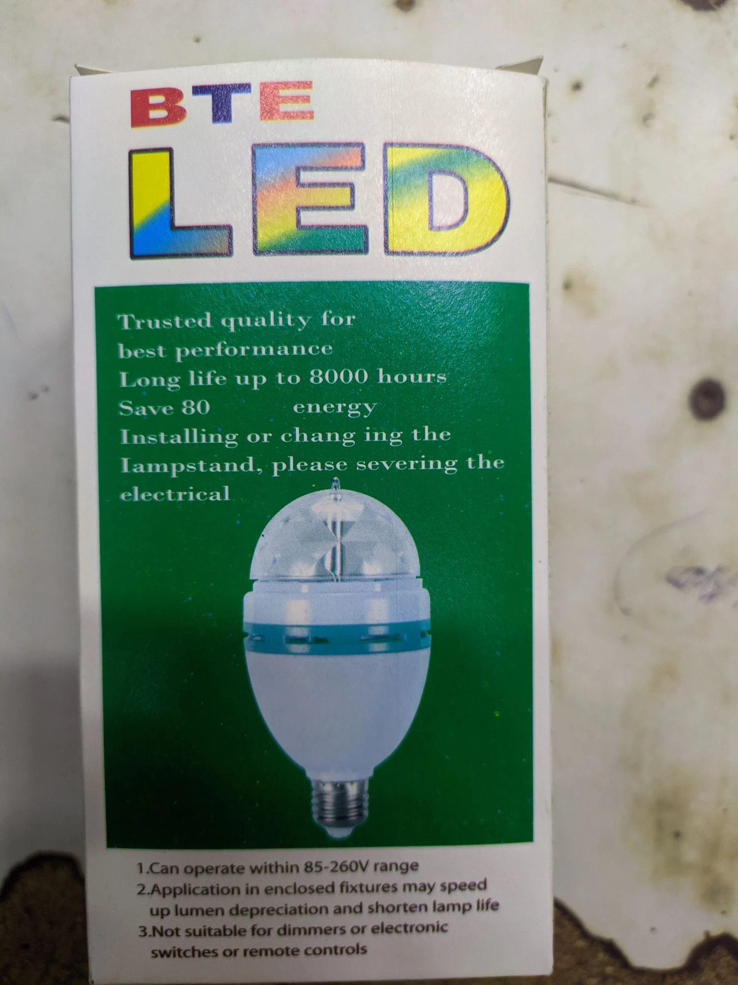 Disco Light / RGB LED / 360degree rotation / Dj bulb / Party light DJ Light