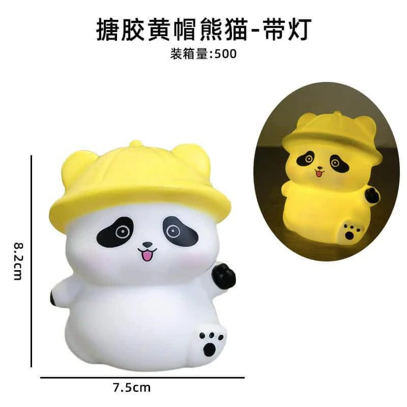 Panda LED Night Light Living Room Cute Panda Plastic Lamp Bedside Decor Creative Kids Night Light Birthday Gift Cake Decor