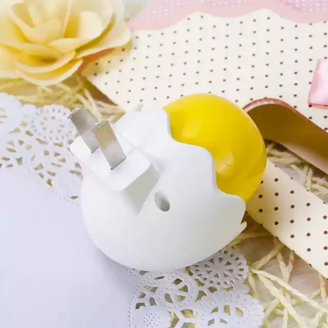 Yellow Duck With Egg Shape Led Night Light