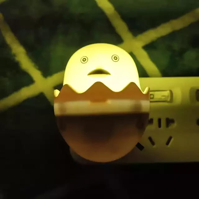Yellow Duck With Egg Shape Led Night Light