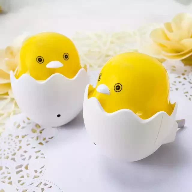 Yellow Duck With Egg Shape Led Night Light