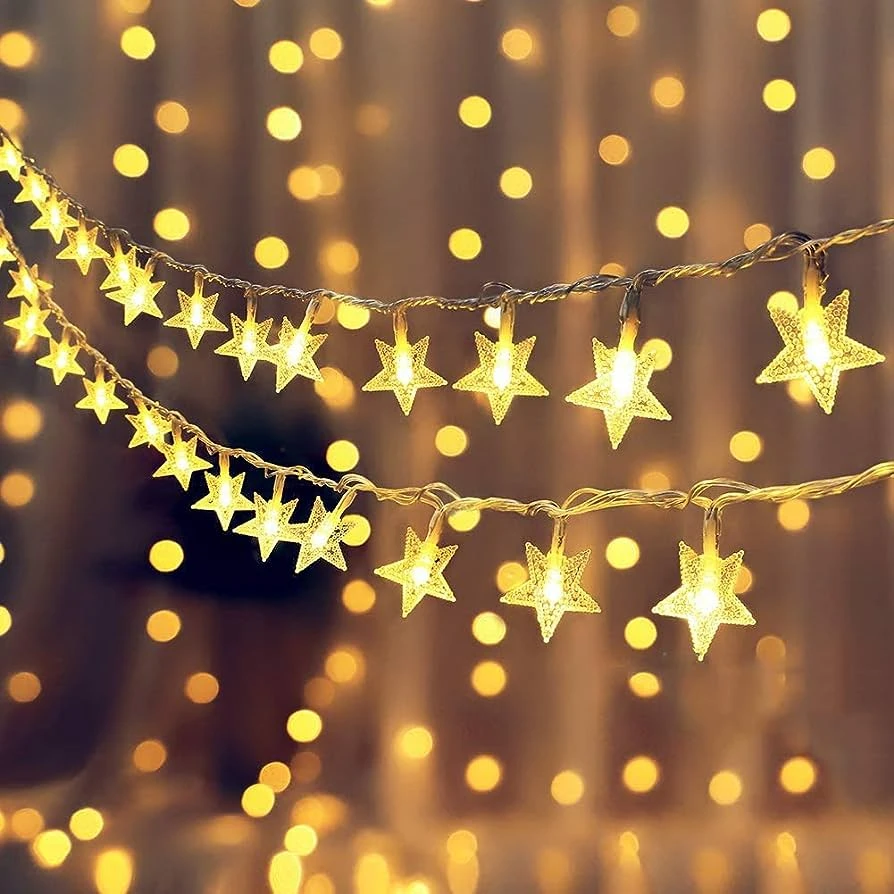 28 Led Star Shape String Led Fairy Light - Warm White star