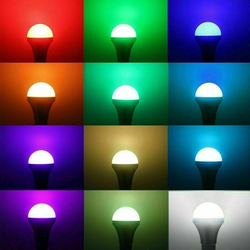 rgb colour changing led light 7 color 9 watt RGB light Bulb 1 ps