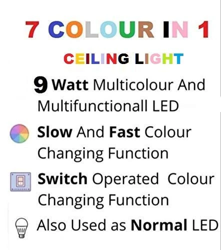 rgb colour changing led light 7 color 9 watt RGB light Bulb 1 ps