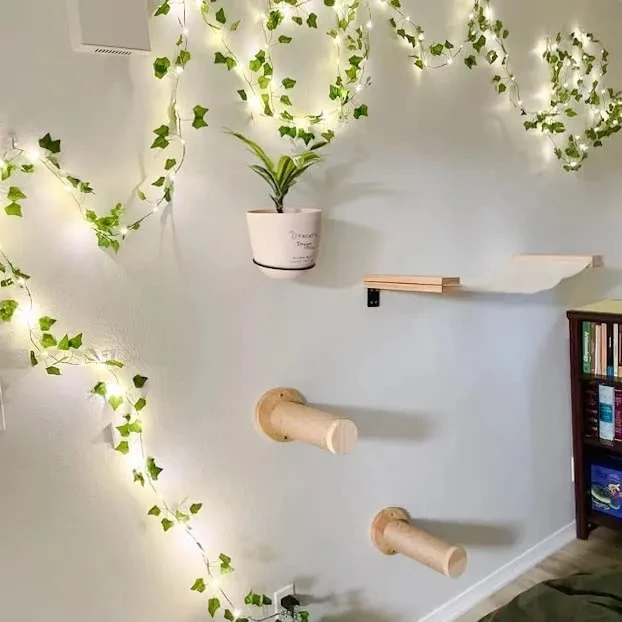 Create a Magical Ambiance with 15 Feet of Artificial Vine Fairy Lights: Flower Green Leaf Design